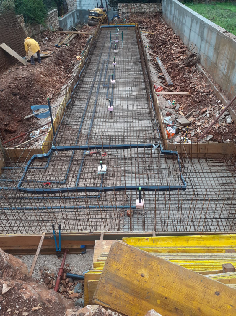 Izgradnja bazena - Podni razvod Bazen Hvar Vrboska