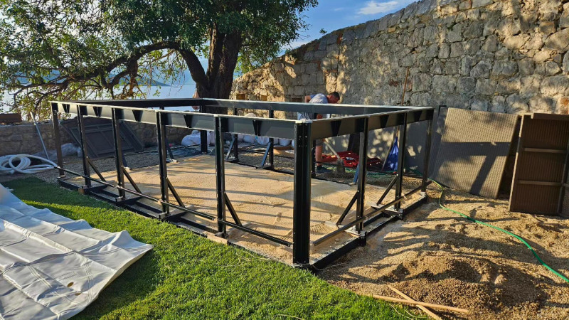 Laghetto Diva LTI nadzemni bazen Dubrovnik konstrukcija